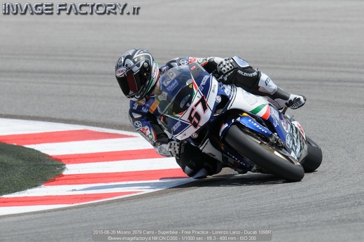 2010-06-26 Misano 2879 Carro - Superbike - Free Practice - Lorenzo Lanzi - Ducati 1098R